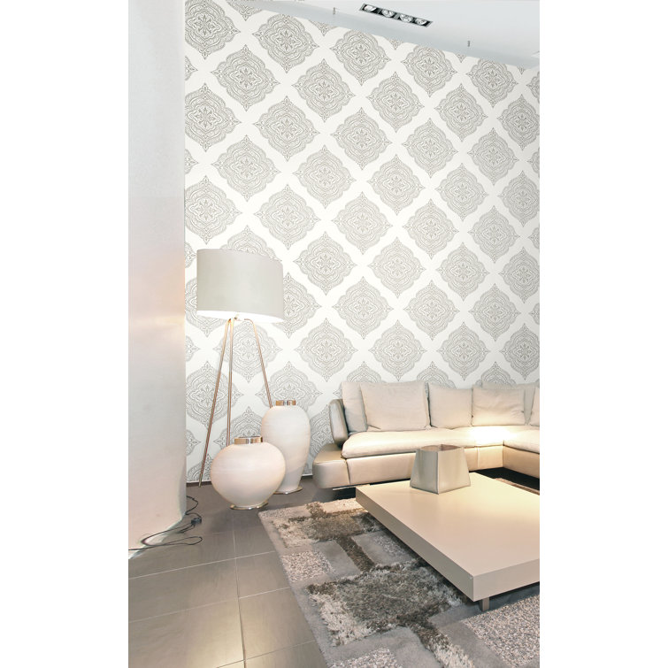 Astoria Grand Woodbine Medallion 33' x 20.5" Damask 3D Embossed